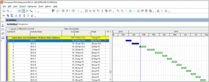 Creating Four Week Look Ahead Schedule In P6 Figure 1