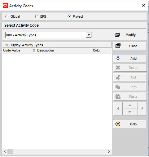 Create and assign activity codes in Primavera P6 Figure 5