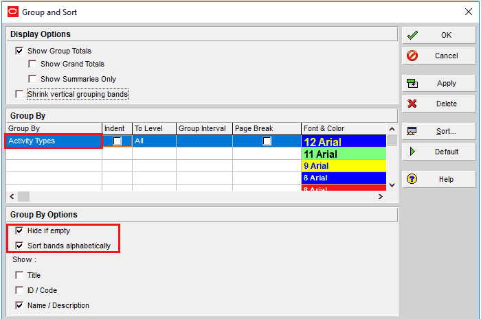 Primavera P6 Activity Codes Figure 9