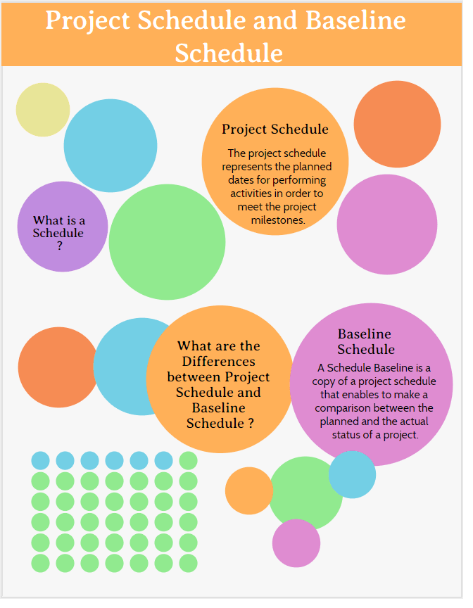 Project Schedule and Baseline Schedule Project Schedule vs Baseline Schedule infographic