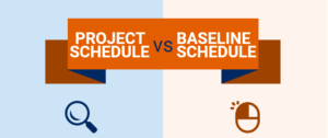 Project Schedule vs Baseline Schedule vs Work Schedule