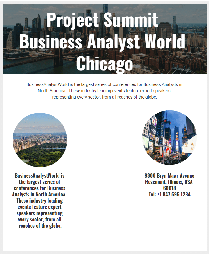 Project Summit Business Analyst World Chicago projectcubicle