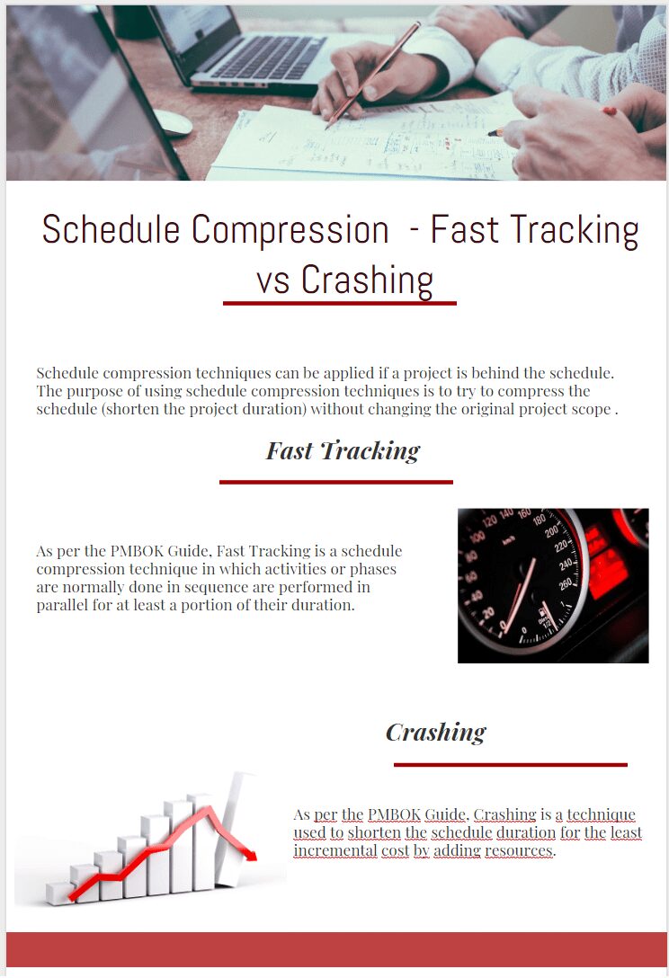Schedule Compression Fast Tracking Vs Crashing