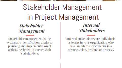 Internal External Stakeholder Management in Construction and Project Management infographic