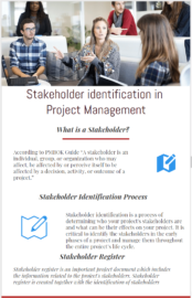 Stakeholder identification in Project Management infographic