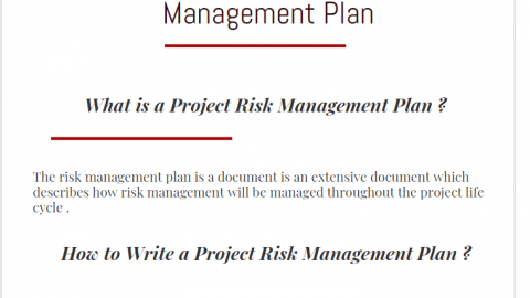 What is a project risk management plan and How to Write a Project Risk Management Plan