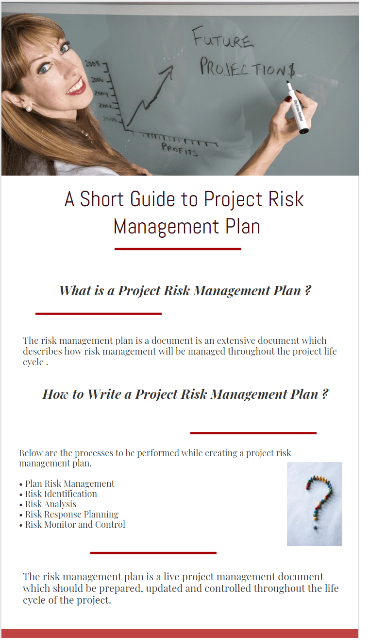 Project Risk Management Plan : A short Guide - projectcubicle