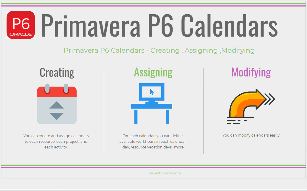 Primavera P6 Calendars