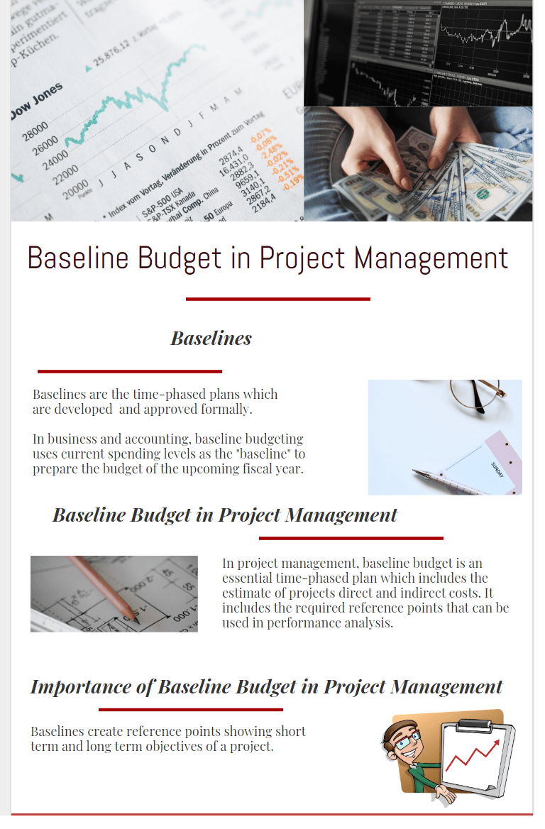 importance of baseline budget and budget tracking infographic