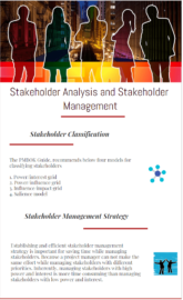 Stakeholder analysis, classification and management strategy infographic