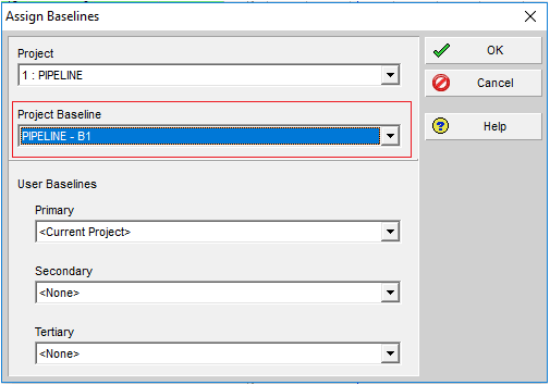 baseline schedule in primavera p6