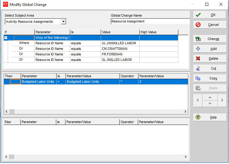 Figure 4 Defining Parameters