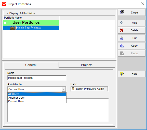 Figure 6 Defining New Portfolio