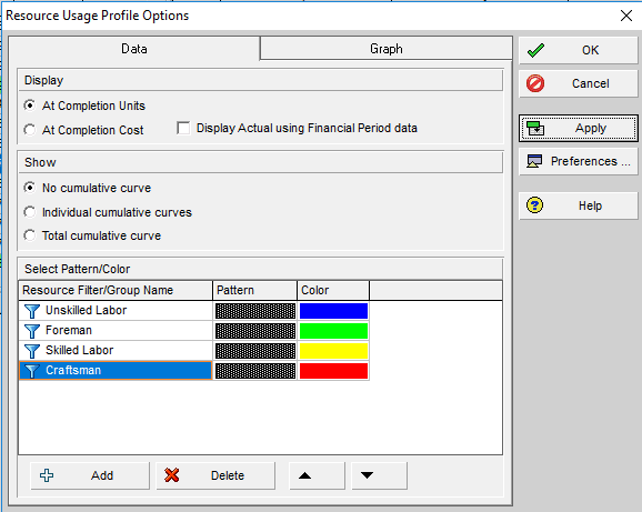 Figure 8 Select Color and Pattern -What is a Stacked Bar Chart ? Primavera P6 Stacked Bar Chart & Stacked Histogram