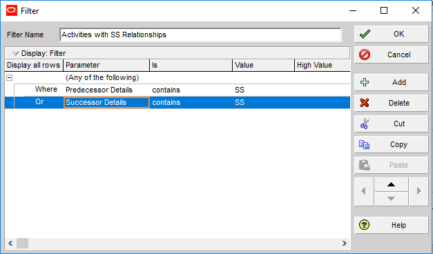 Figure 7-Filtering Parameters 