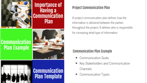 Project Communication Plan Template Example & Creation Steps infographic