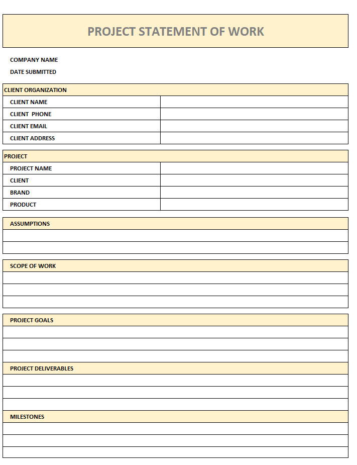 It Statement Of Work Template from www.projectcubicle.com