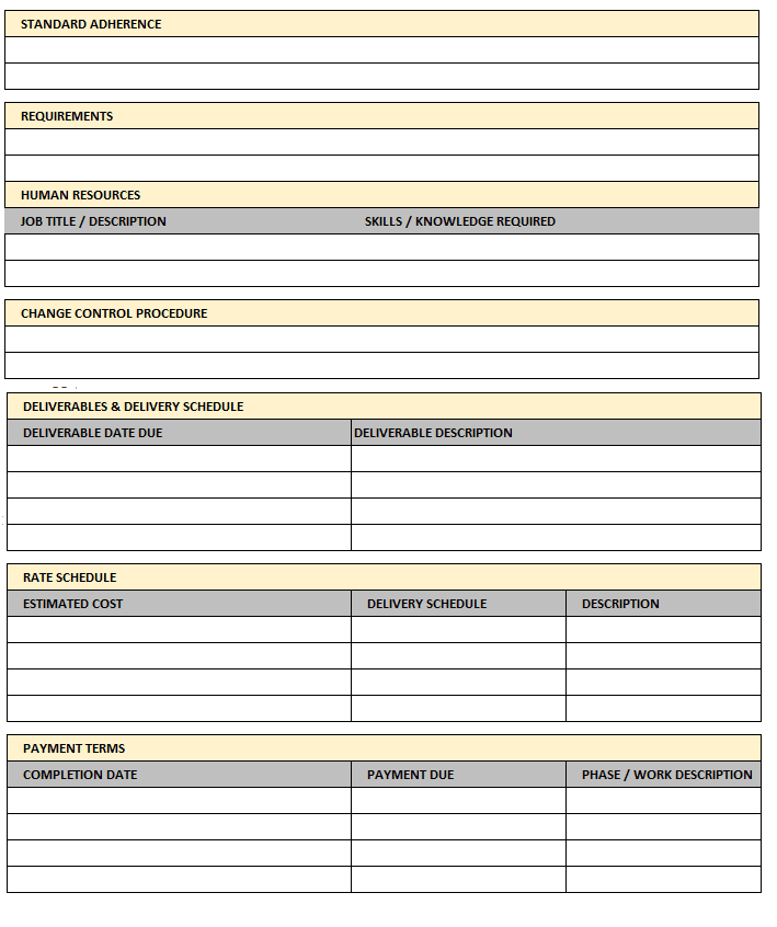 Statement of Work Example