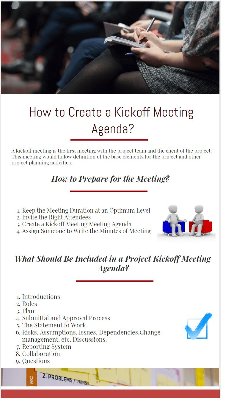 How To Create A Project Kickoff Meeting Agenda Infographic