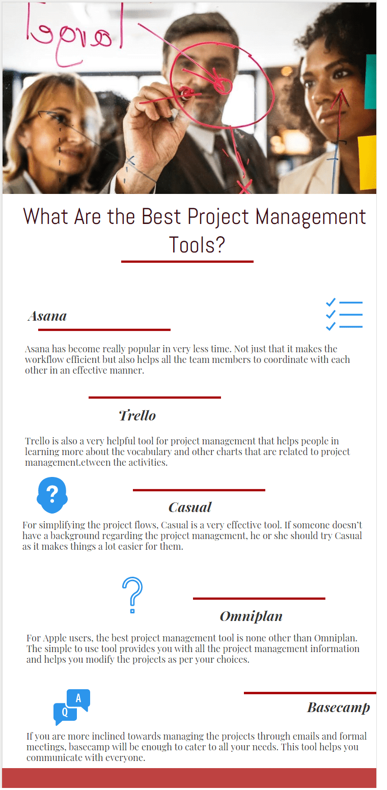 What Are the Best Project Management Tools and software comparison infographic