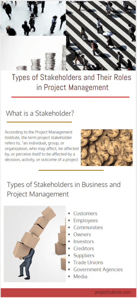 what is a stakeholder, different types of stakeholders and their roles in project management