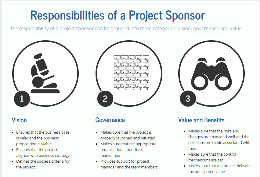 Responsibilities Of Project Sponsor