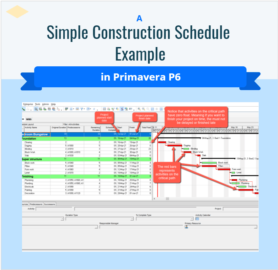 A Simple Construction Schedule Example in Primavera P6-min