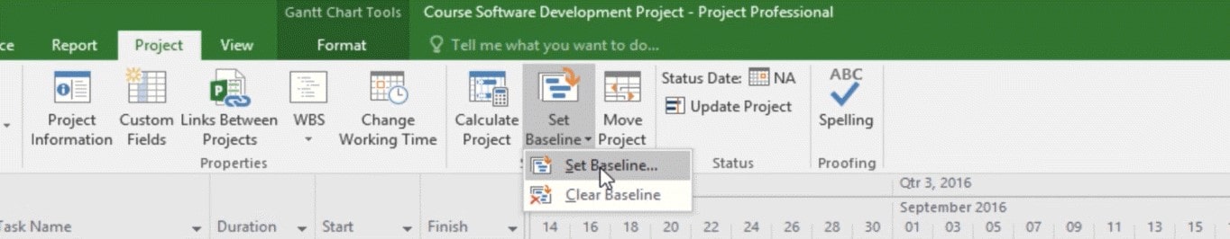 Figure 3 Baseline Options