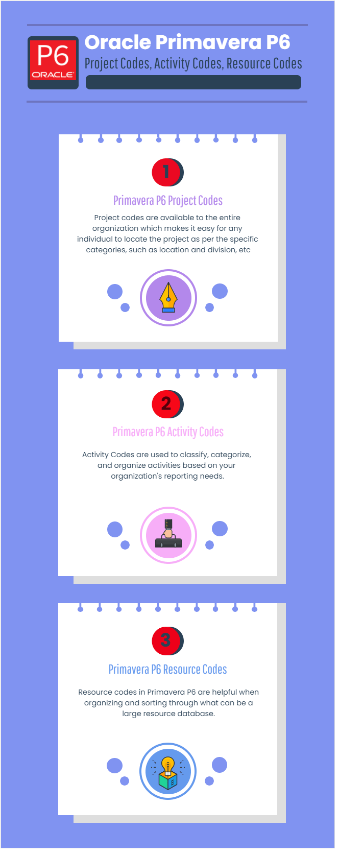 Oracle Primavera P6 Project, Activity And Resource Codes-Min