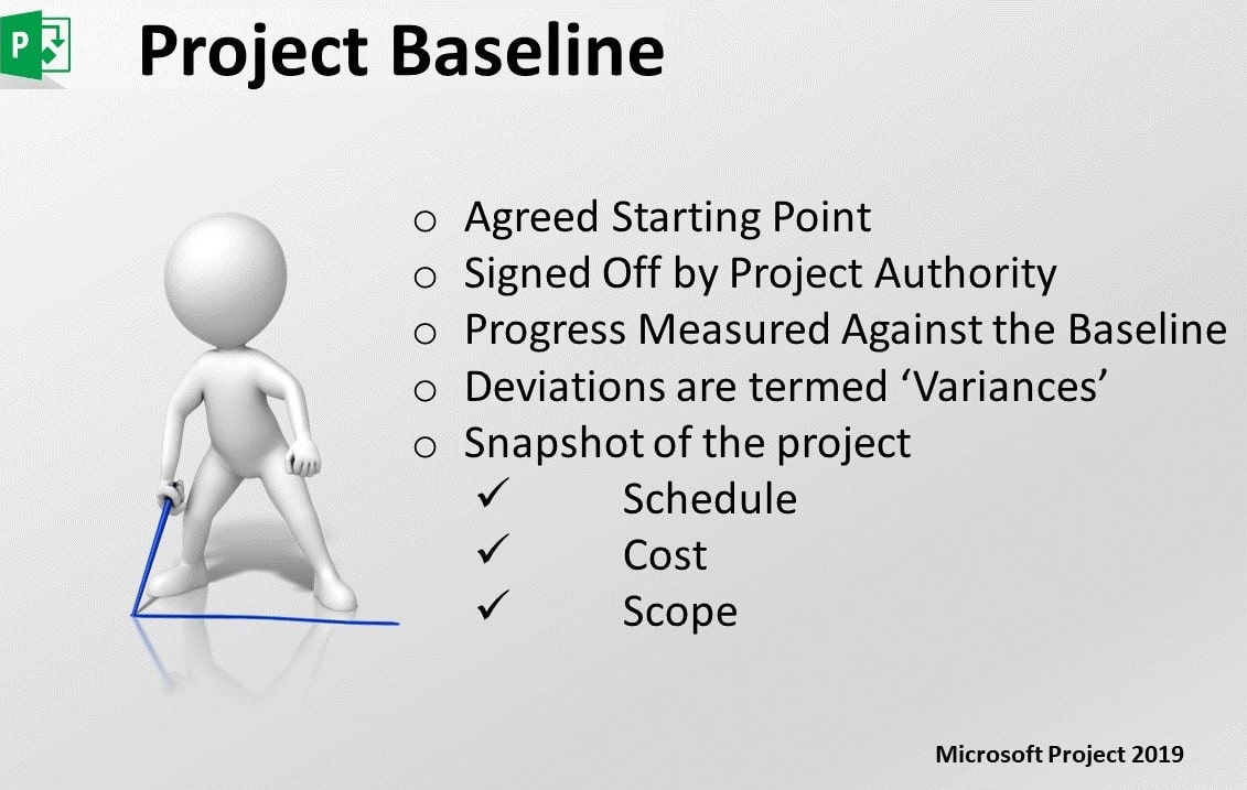 Microsoft project baseline tutorial -set update and view baselines