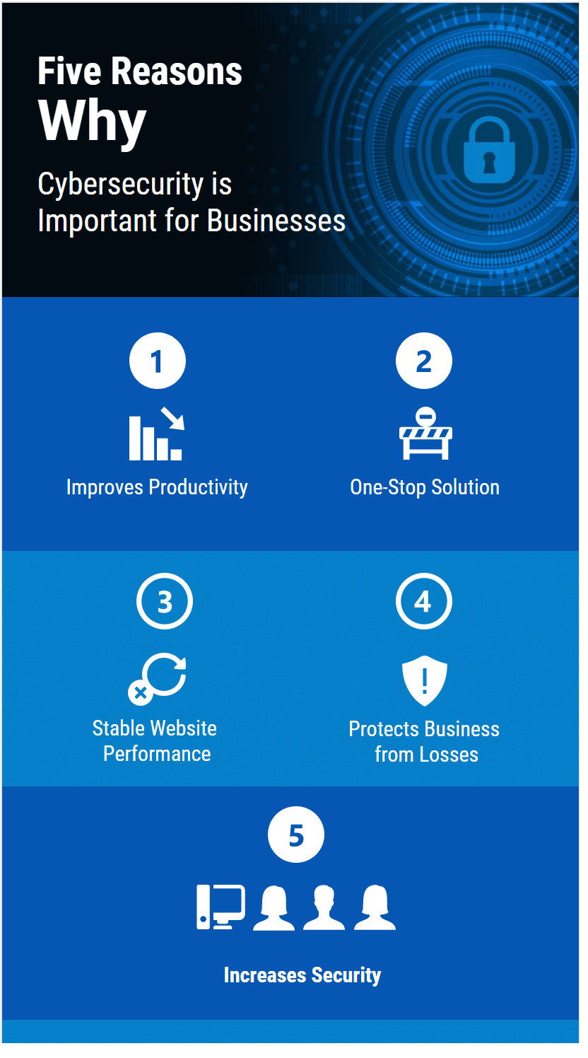 Five Reasons Why Cybersecurity Is Important for Businesses infographic-min