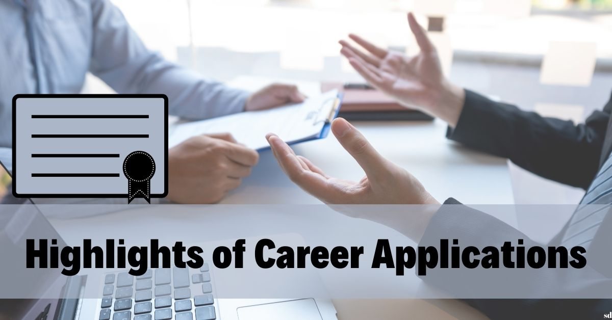 Highlights Of Career Applications Career Development Plan