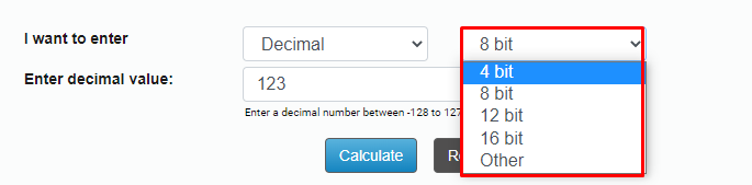 One's complement calculator