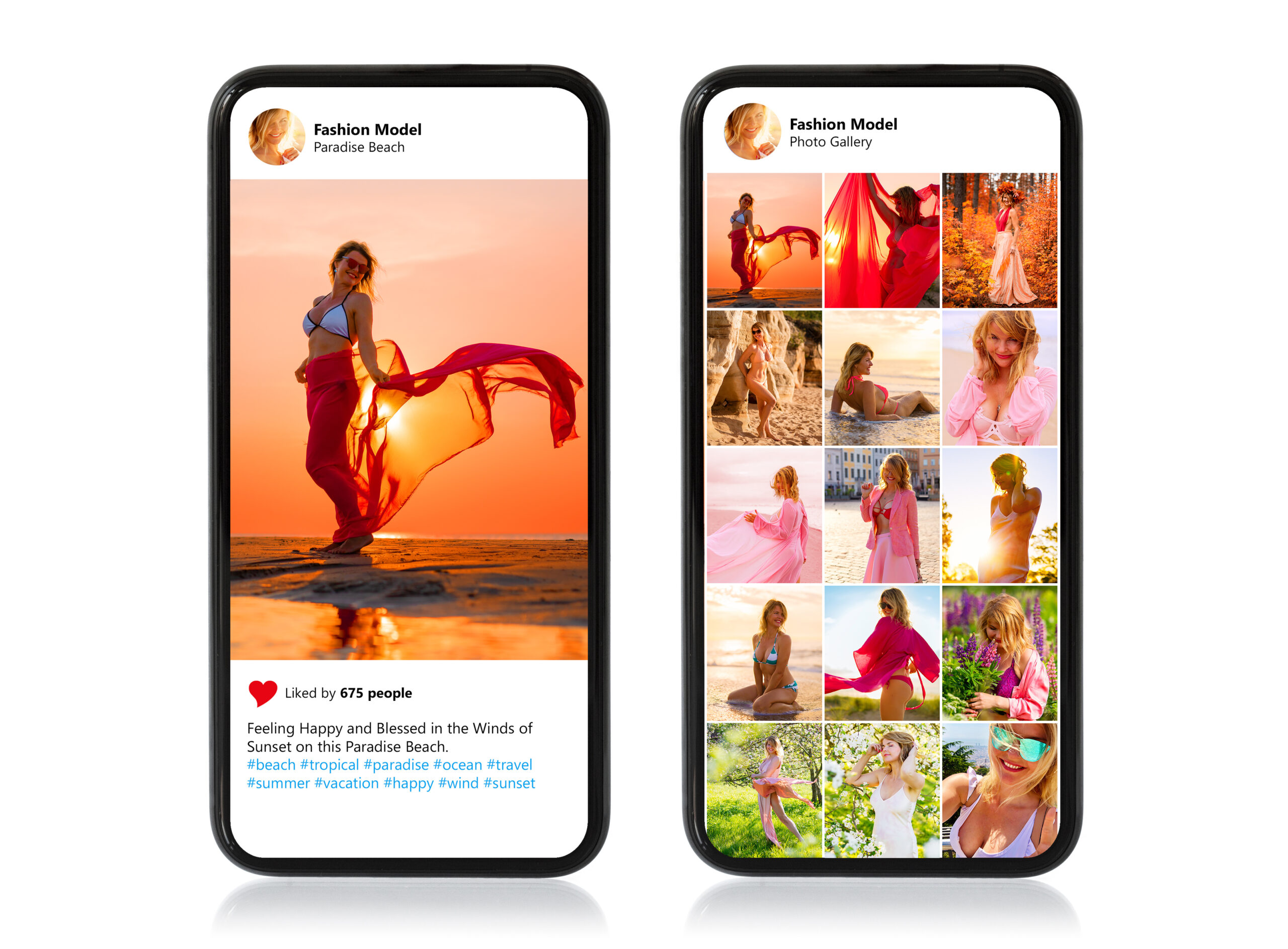 Isolated Mobile Phones With Single Photo And Photo Gallery Of Be