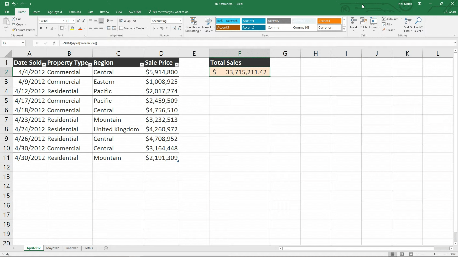 What is 3D Reference in Excel?