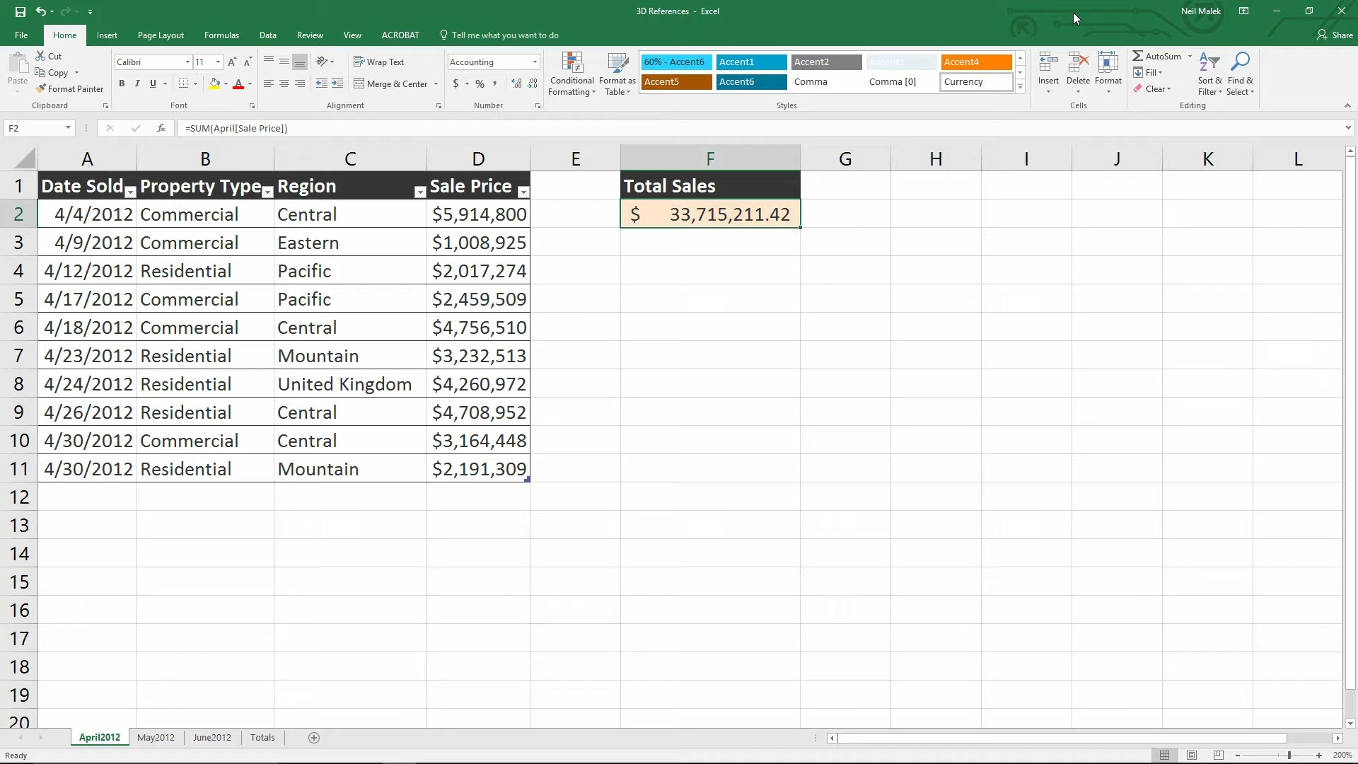 What Is 3D Reference In Excel?