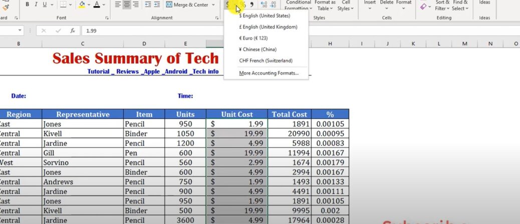 What Is The Default Accounting Number Format In Excel?