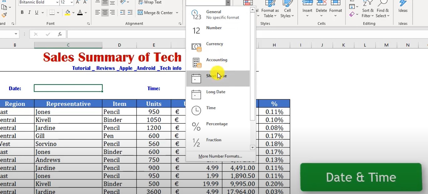 how to change default accounting format in excel