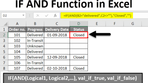 How to use the AND function in Excel?