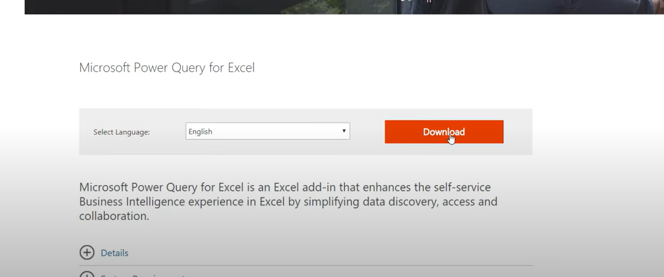 Installing The Power Query Add In In Excel