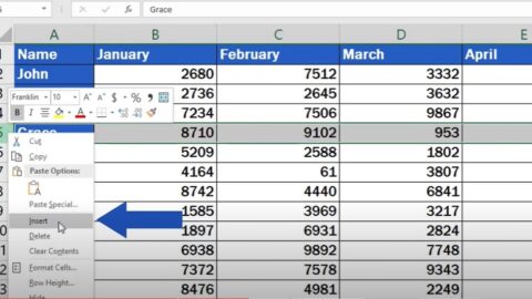 How to add rows in Excel?