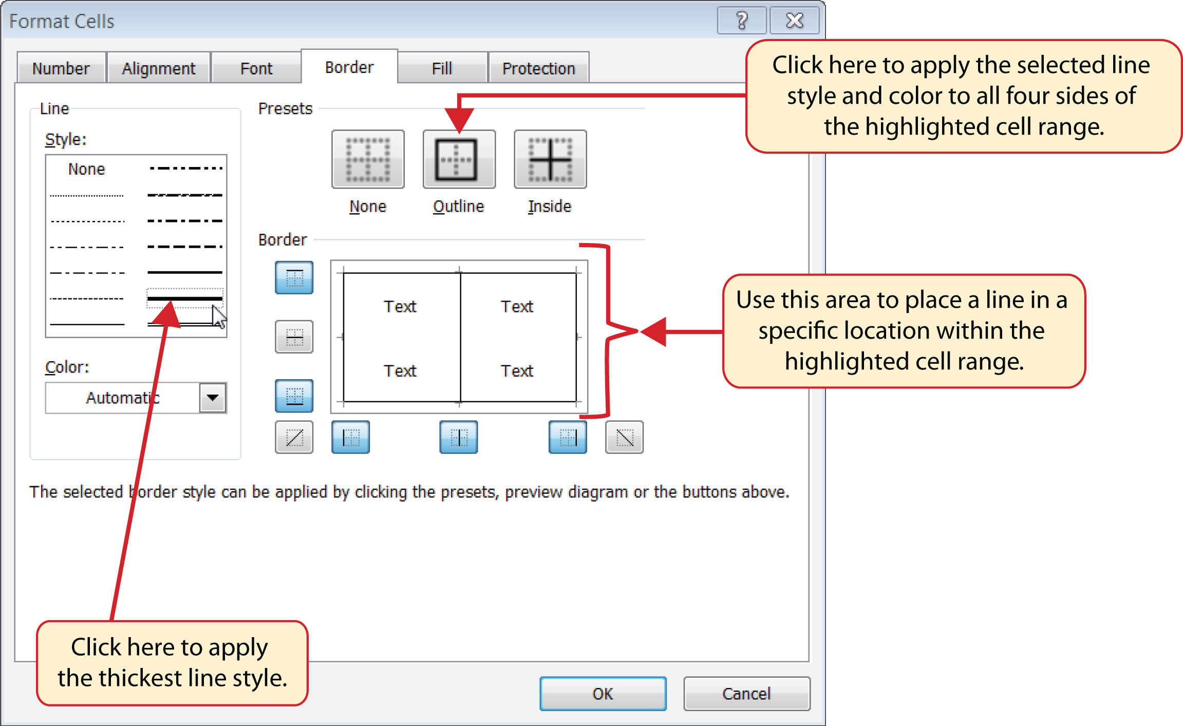 How to Apply Different Styles to a Cell in a Spreadsheet using