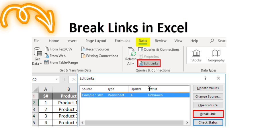 Break Links In Excel
