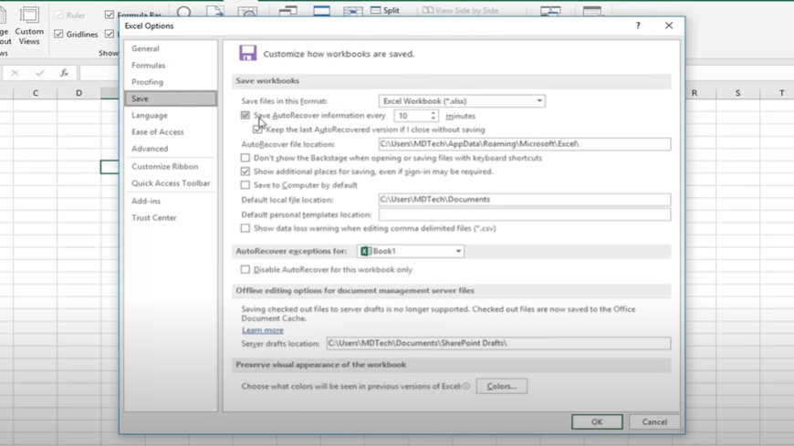 As you work in Excel, you may find that you must save your work often. This can be a time-consuming process if you have to do it manually. Excel has an AutoSave