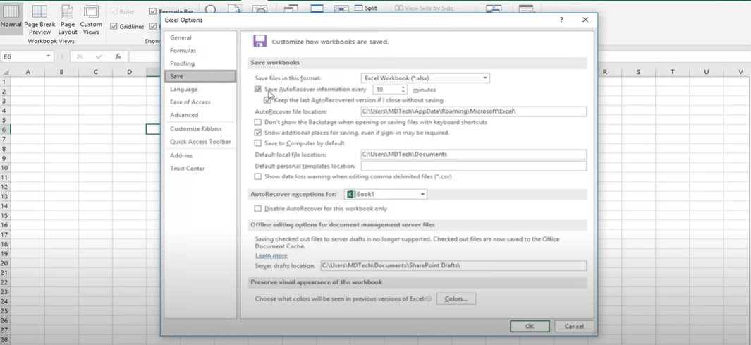 As You Work In Excel, You May Find That You Must Save Your Work Often. This Can Be A Time-Consuming Process If You Have To Do It Manually. Excel Has An Autosave