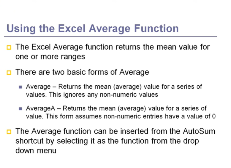 If you are like me and use Excel on a regular basis, then you have probably utilized the AVERAGE function at some point or another.