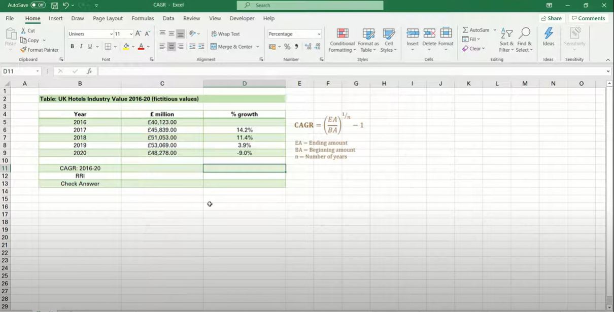 To Calculate Cagr In Excel 2010, You Must Input The Formula Into An Empty Cell In Your Spreadsheet.