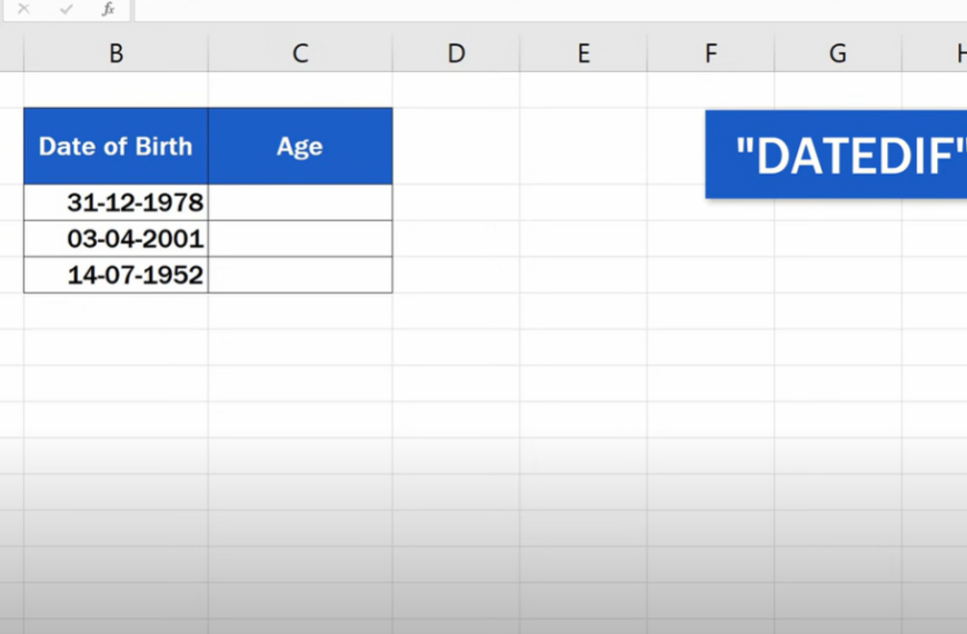 How to Calculate Age in Excel (In Easy Steps)