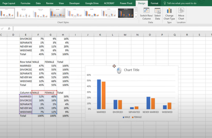 How do you create a clustered bar chart in Excel?