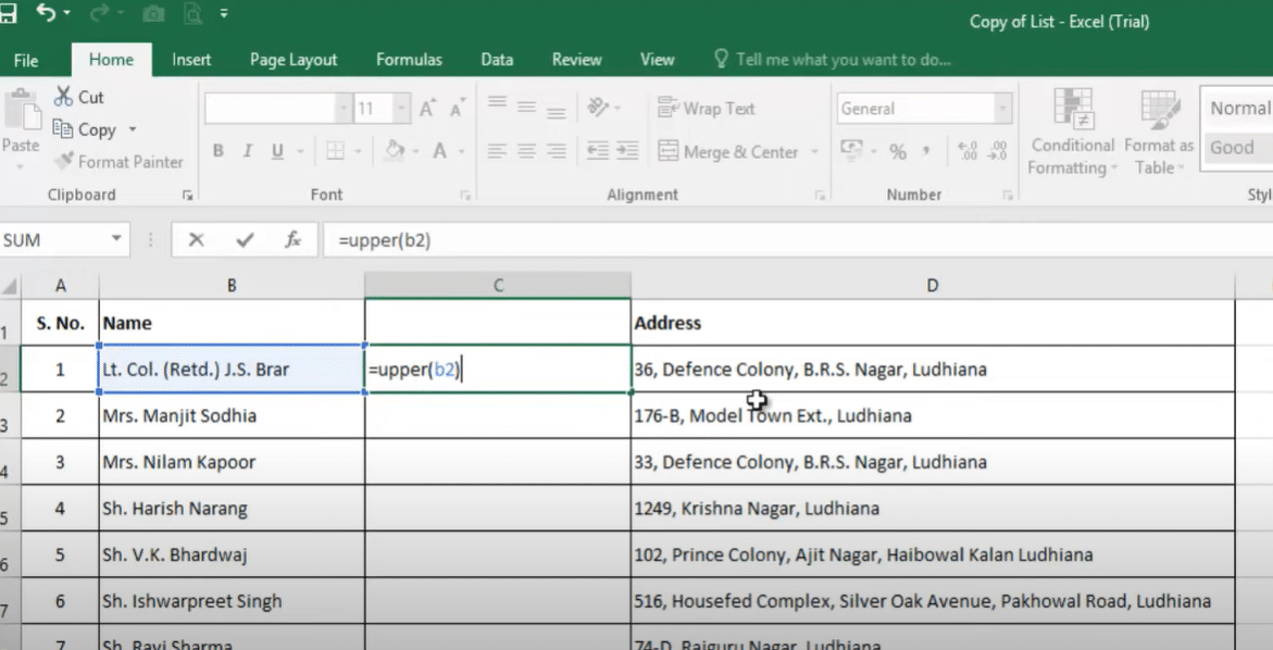 What is the Shortcut Key for the Change Case in Excel?